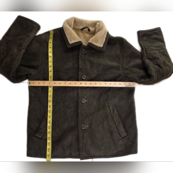 😀Danier Men's Brown Suede Utility Lined Coat XS - Picture 4 of 8